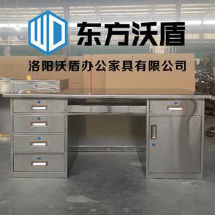 304不锈钢电脑桌办公室工作台超市收银台家用学习桌实验室操作台