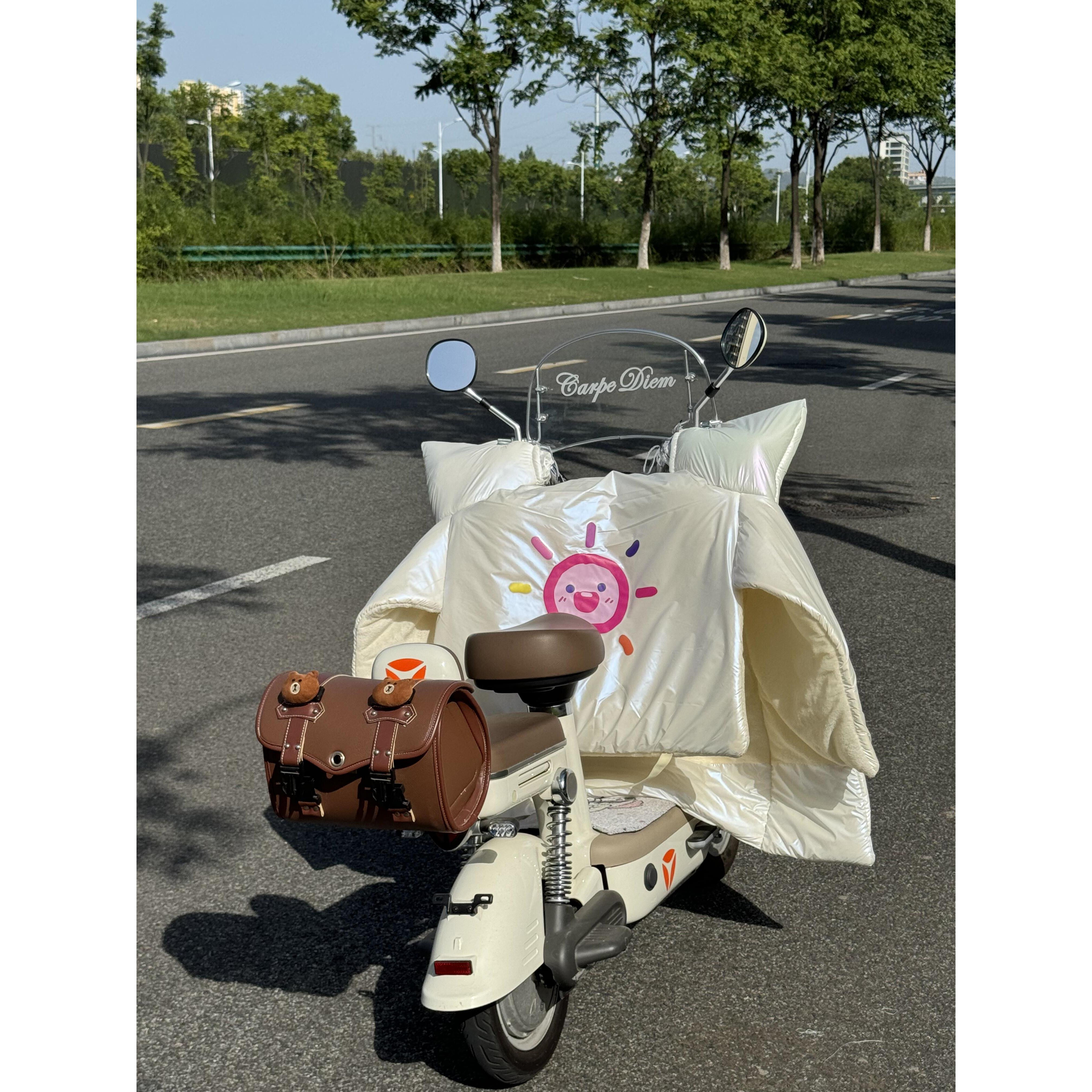 电动车挡风被冬季加绒加厚踏板摩托车电瓶车防风罩防风冬款保暖