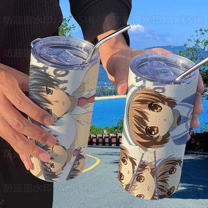 CLANNAD周边保温杯带吸管随手杯咖啡杯ins高颜值便携学生水杯