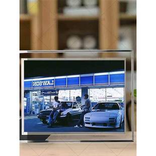 周杰伦头文字D电影周边定制照片桌面摆件水晶玻璃相框横竖diy摆台