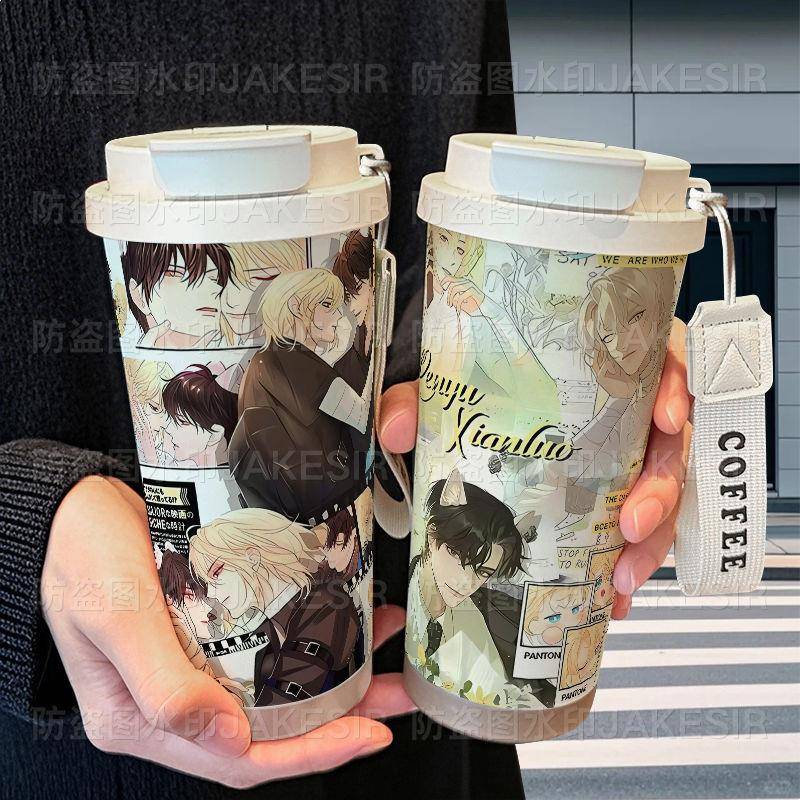 新款人鱼陷落周边保温杯不锈钢学生高颜值吸管双饮大容量咖啡水杯