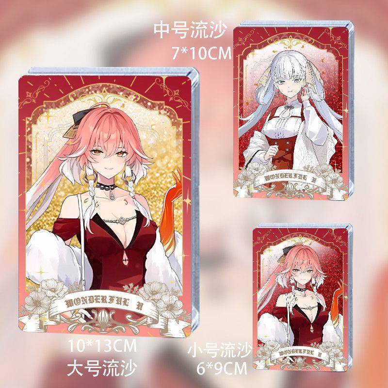 鸣潮必胜客联动周边长离今汐联名周边流沙麻将亚克力摆件送礼