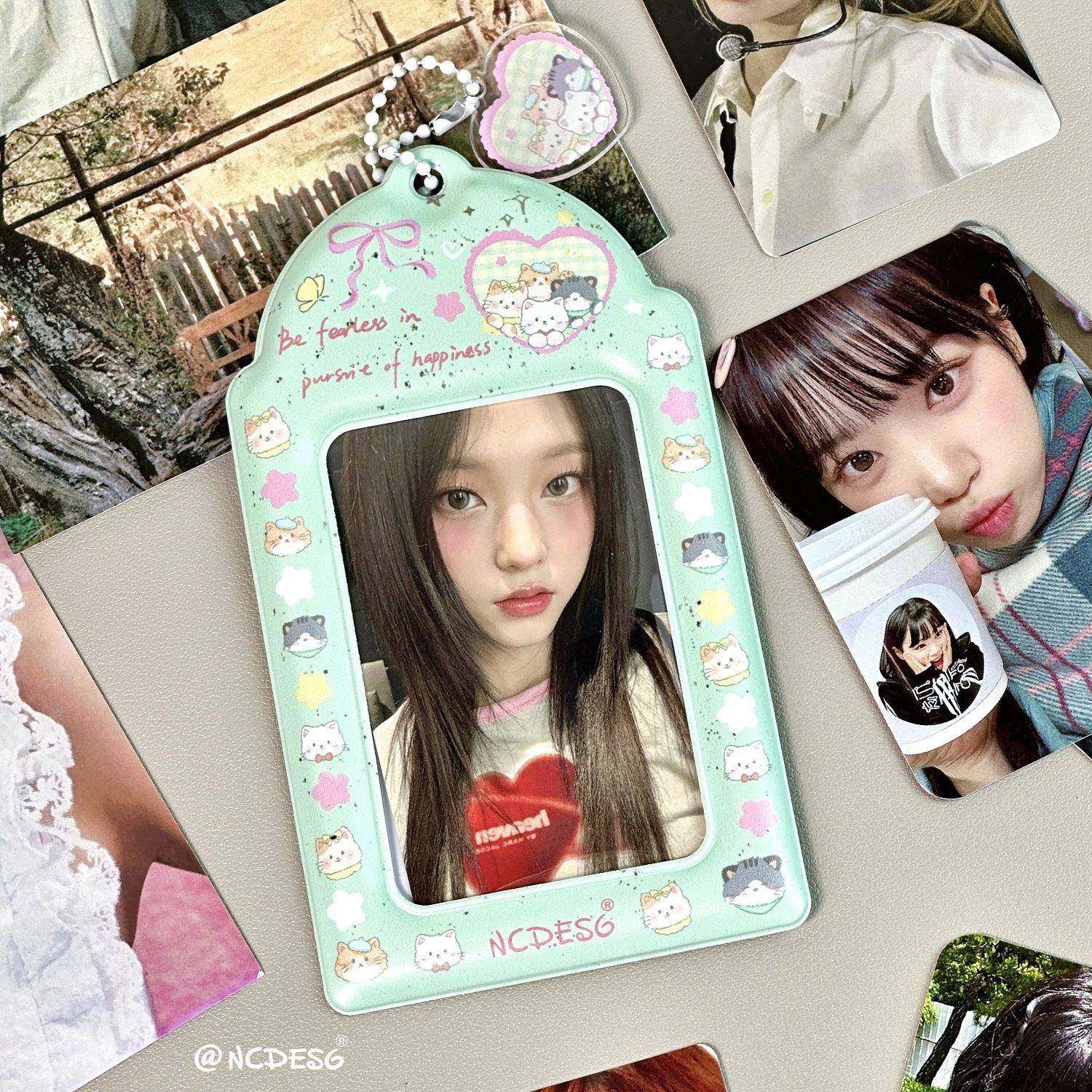 原薄荷动物Pvc卡持有人3英寸明星追逐偶像小卡餐卡校园卡存储卡包