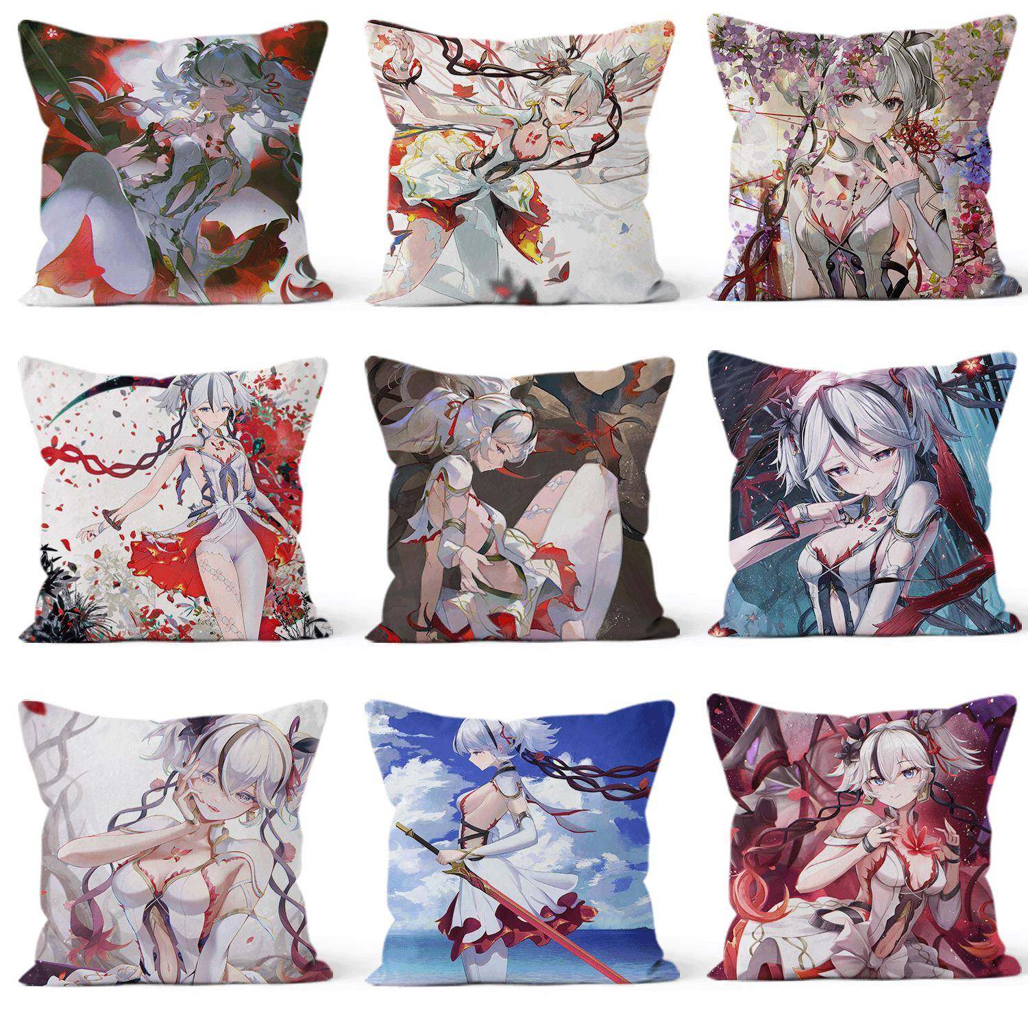 鸣潮椿周边抱枕居家沙发装饰靠枕动漫周边礼物抱枕宿舍床头靠垫