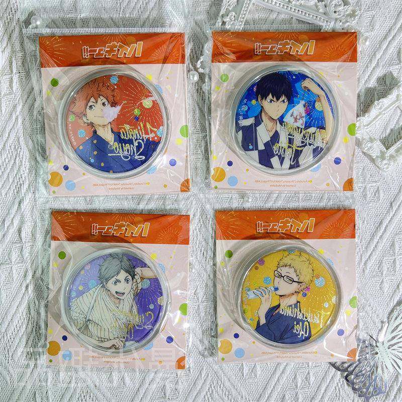 【官谷】排球少年动漫日向翔阳影山飞雄双闪吧唧徽章二次元周边