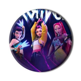 HUNTRIX猎魔女团周边马口铁徽章吧唧镭射彩虹膜猎魔女团徽章动漫