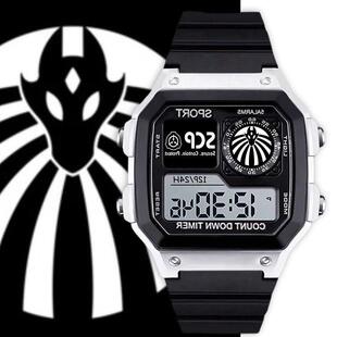 2026新款机动特遣队收容所九尾狐电子手表运动数字式电子表学生