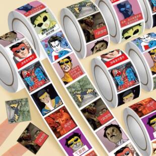 2000贴无敌少侠马克表情包卷卷贴wildkratts克拉特兄弟搞笑装饰贴