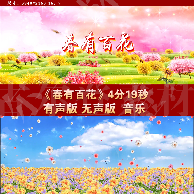 春有百花 古筝演出表演晚会舞台纯音乐LED大屏背景视频素材,商务/设计服务,设计素材/源文件,淘宝优惠券,粉丝福利购,淘宝优惠卷