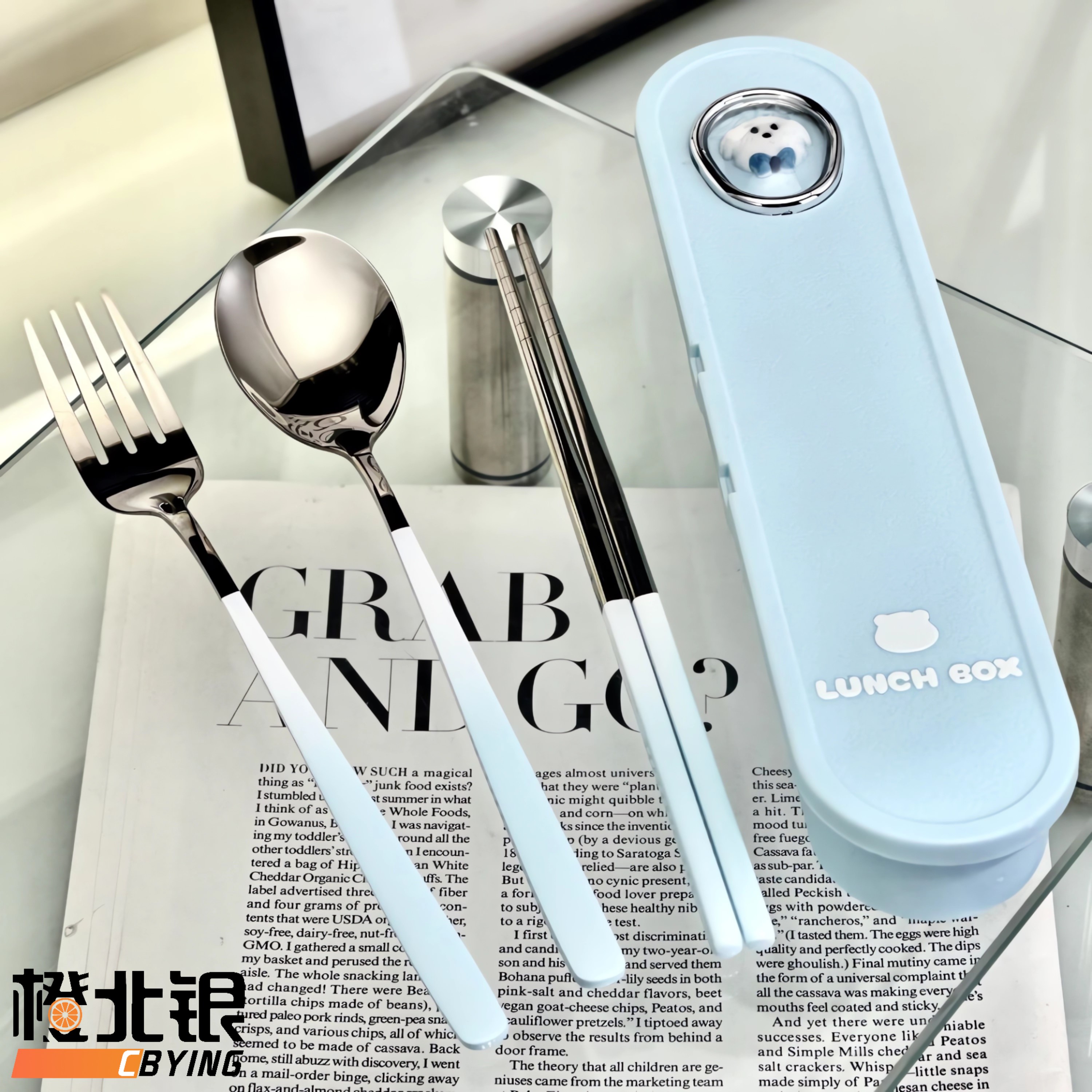 便携餐具三件套健康材质超安心!!