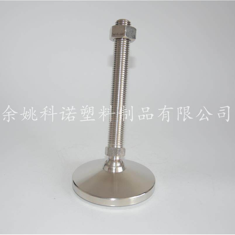 全碳钢万向调节脚,重型机床橡胶减震脚,全金属镀镍重力支撑调整脚