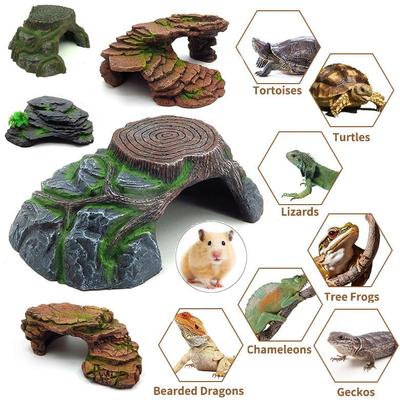 带吸盘乌龟两栖晒台躲避穴小号三角爬坡阶梯山洞鱼缸龟缸造景装饰