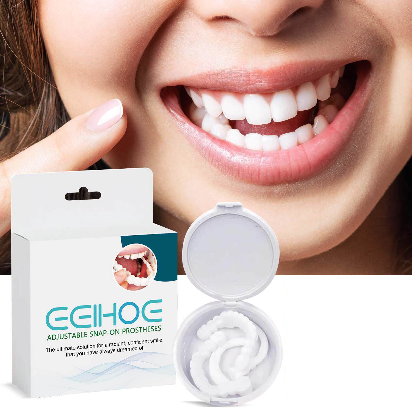EELHOE 可调节卡扣式假牙 补牙牙套牙缝补齐矫正牙齿假牙套件跨境