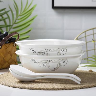 家用1/2个大汤碗陶瓷餐具创意汤古汤盆9英寸实用大号碗水煮鱼汤碗