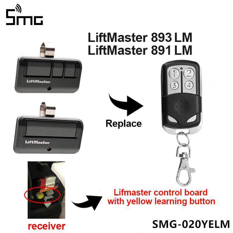 310/315/390mhz车库门遥控器遥控钥匙兼容liftmaster 891LM 893lm