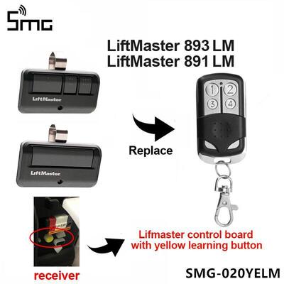310/315/390mhz车库门遥控器遥控钥匙兼容liftmaster 891LM 893lm