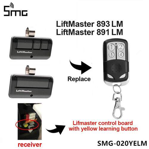 310/315/390mhz车库门遥控器遥控钥匙兼容liftmaster 891LM 893lm