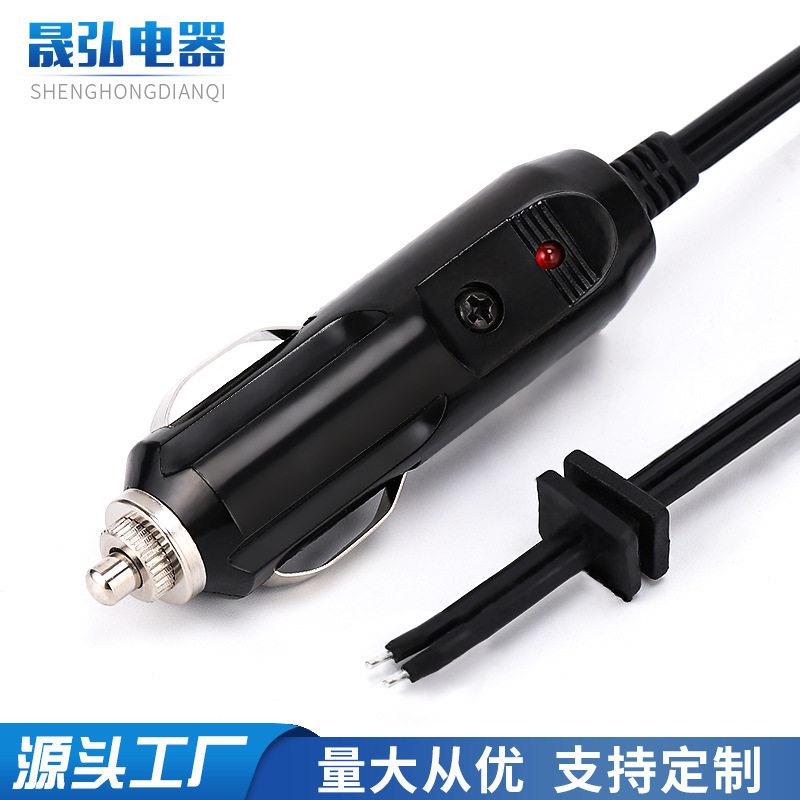 厂家供应汽车点烟器电源线插头车载配件车载带指示灯车用点烟器线
