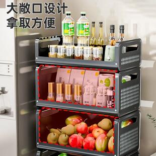 厨F78J7H9J房菜子置物架层落地可移动多功推能多小车家用篮收纳蔬