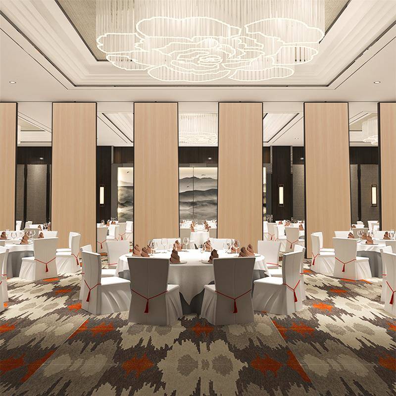 饭店活动隔顶断墙吊轨道饭店议厢酒店会室折叠移包动隔音隔断墙