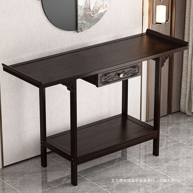 新中式玄关桌玄关台入户正对门轻奢装饰柜靠墙供桌家用香案条案窄