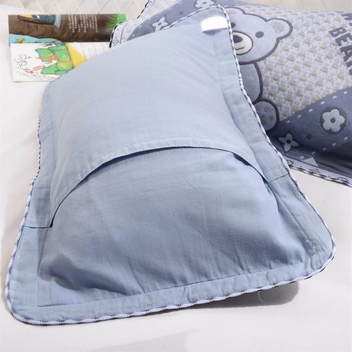 中号枕套单个35x55尺寸纯棉纱布全棉枕头套P男学生儿童加厚一只装