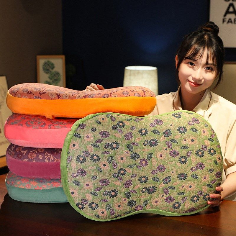 床上三层纱花布记忆棉枕头喵咪肚皮枕套可拆洗P单人枕护颈助眠柔,床上用品,枕头/枕芯,淘宝优惠券,粉丝福利购,淘宝优惠卷