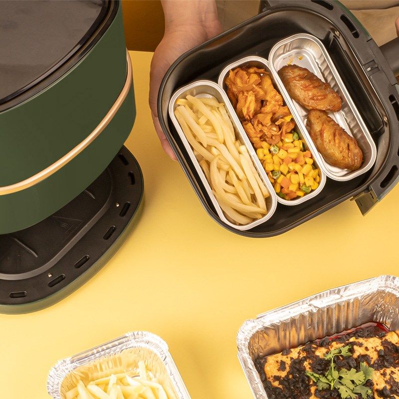 空气炸锅专用碗一锅多炸锡纸盒烤鸡蛋家用锡纸虾扯W蛋一次性铝箔,餐饮具,一次性餐盒,淘宝优惠券,粉丝福利购,淘宝优惠卷