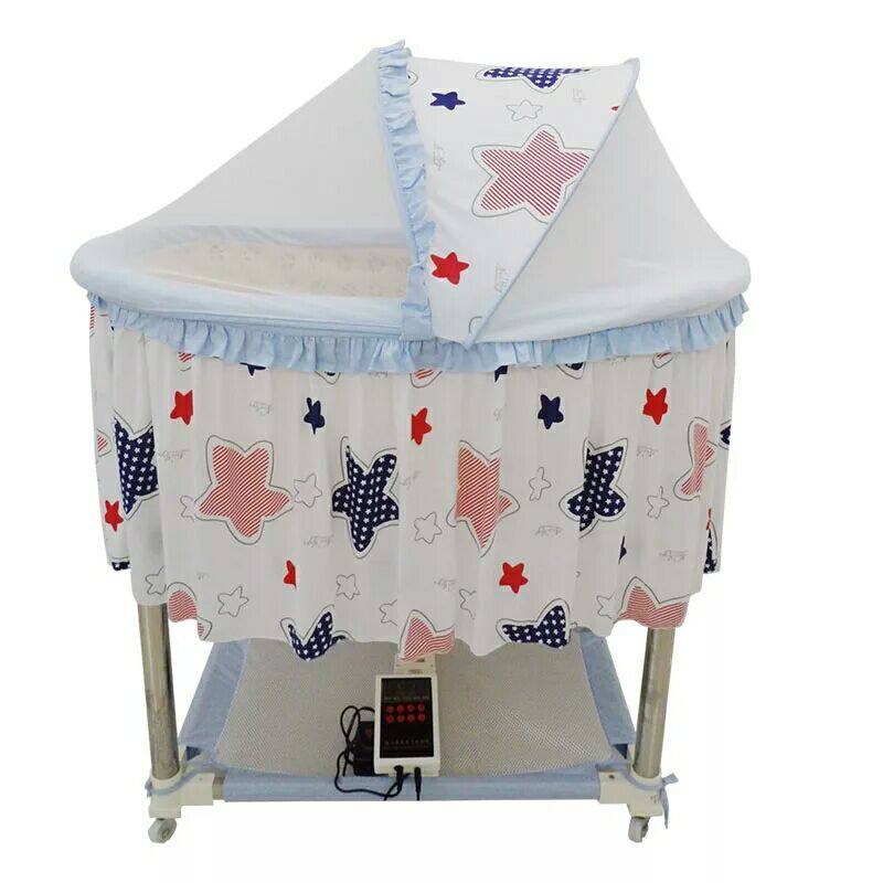 潮汕哄睡神器上下l摇升降电动婴儿摇篮床声控自动摇摇床智能晃宝