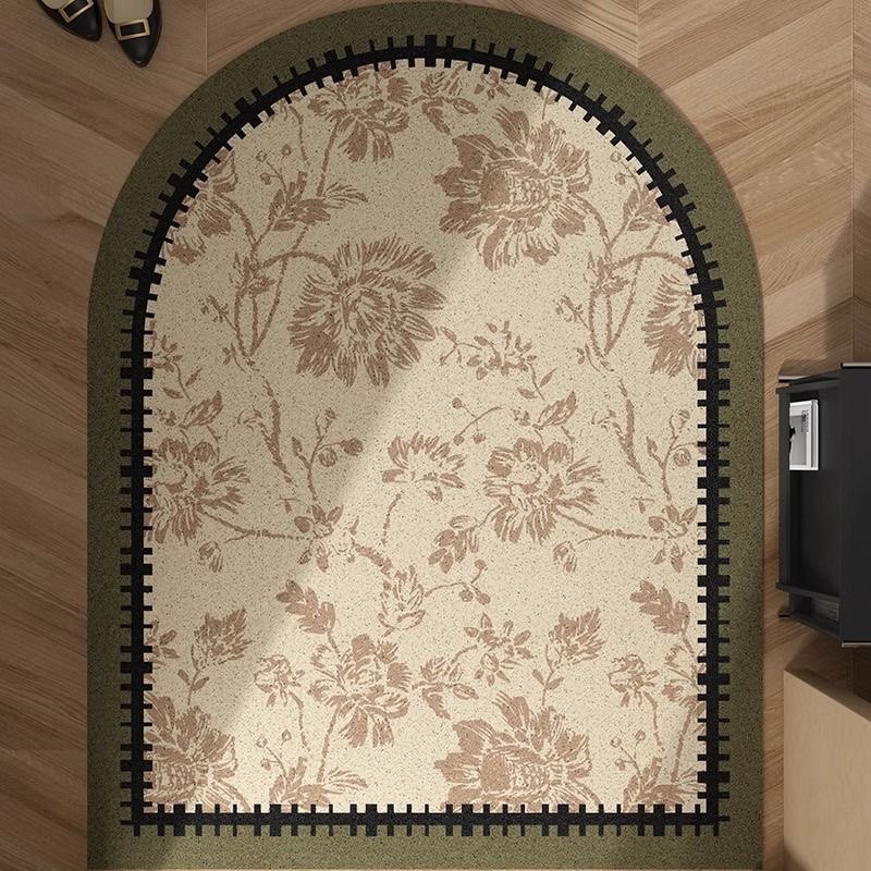 法式复古风高档入户门丝圈地垫家用进门口Ipvc脚垫防滑耐脏可裁剪