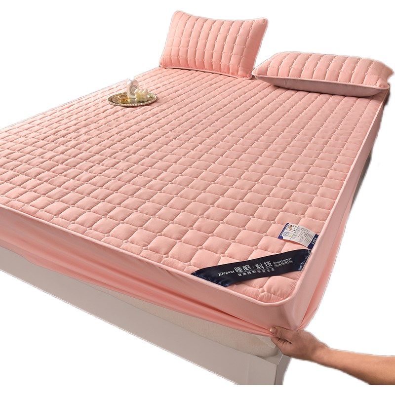 A类夹棉床笠三件套加厚席梦思防滑床护垫床包P防尘套一米五纯色2,床上用品,床笠,淘宝优惠券,粉丝福利购,淘宝优惠卷