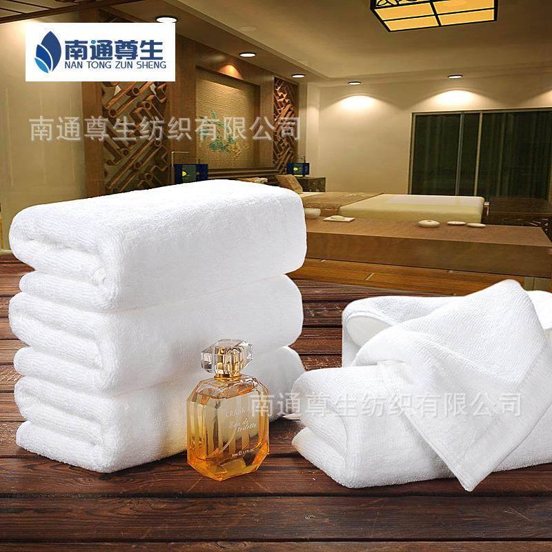 酒店全棉毛巾宾馆 纯棉白色浴巾民宿洗脸巾厂家供货酒店面巾