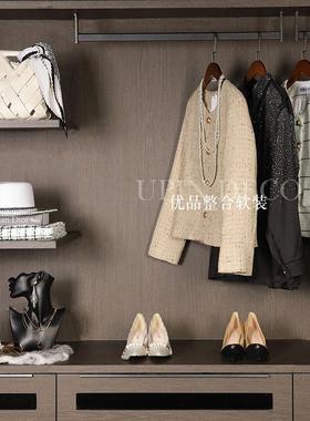 轻奢样板间衣帽间衣服女士上衣外套轻奢风衣柜收纳箱高跟鞋装饰品