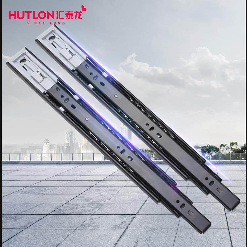 汇泰龙抽屉道轨导轨三节轨道滑轨不锈钢材质滑轨508 /588/519