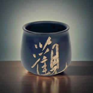 建水紫陶茶杯主人杯定制单杯陶瓷茶具品茗杯茶盏茶碗粗陶