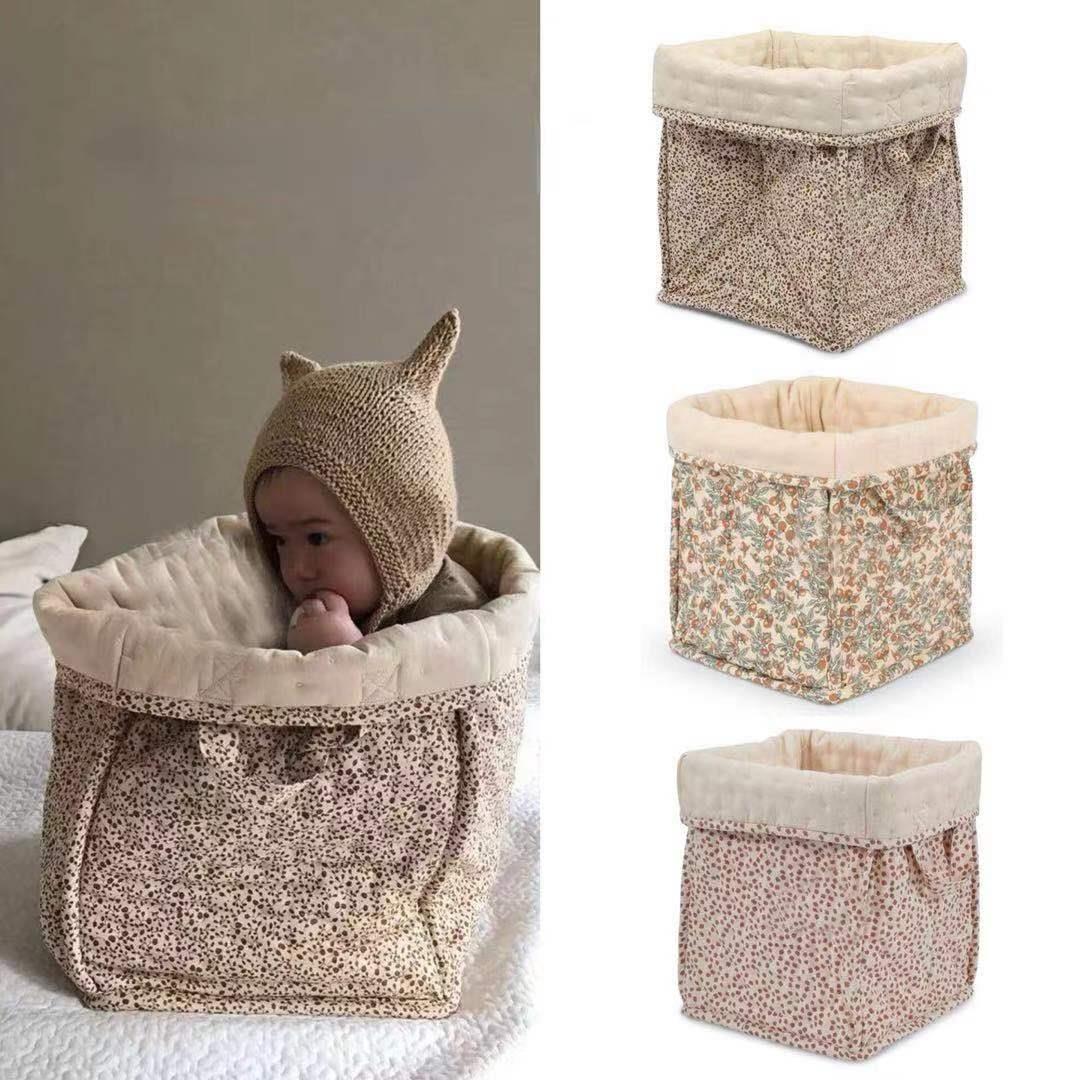 纯棉重工刺绣布艺收纳篮收纳框北欧风多功能整理收纳袋