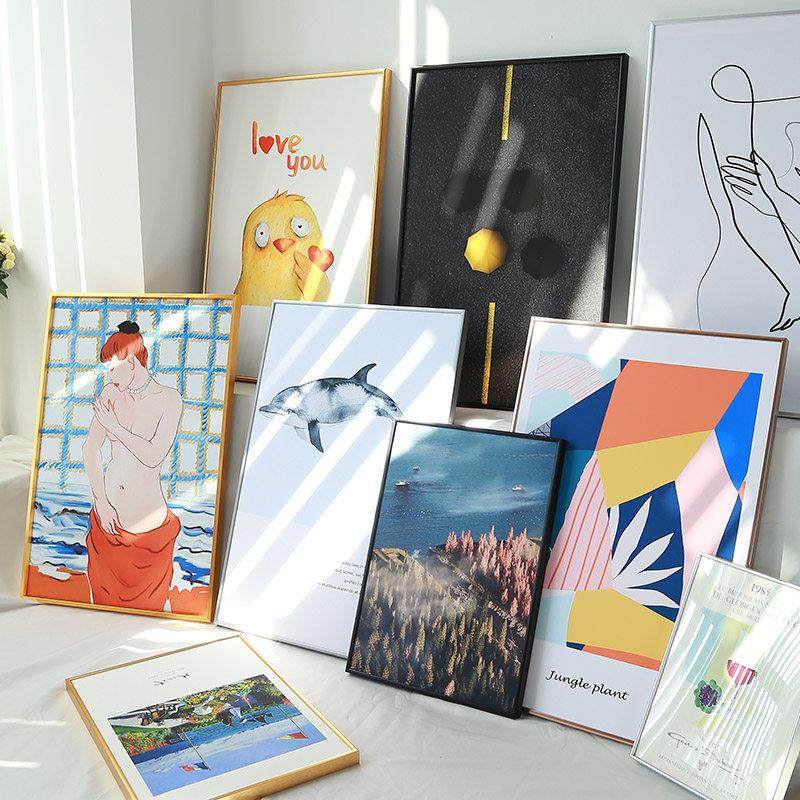 北欧窄边铝合金画框装裱挂墙4k8kA3相框摆台海报框定制任意尺寸,家居饰品,相框/画框,淘宝优惠券,粉丝福利购,淘宝优惠卷