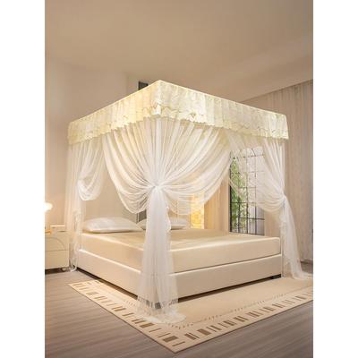 三开门防尘顶公主风蚊帐床顶盖挡空调风灰尘家用卧室支架落地1.5