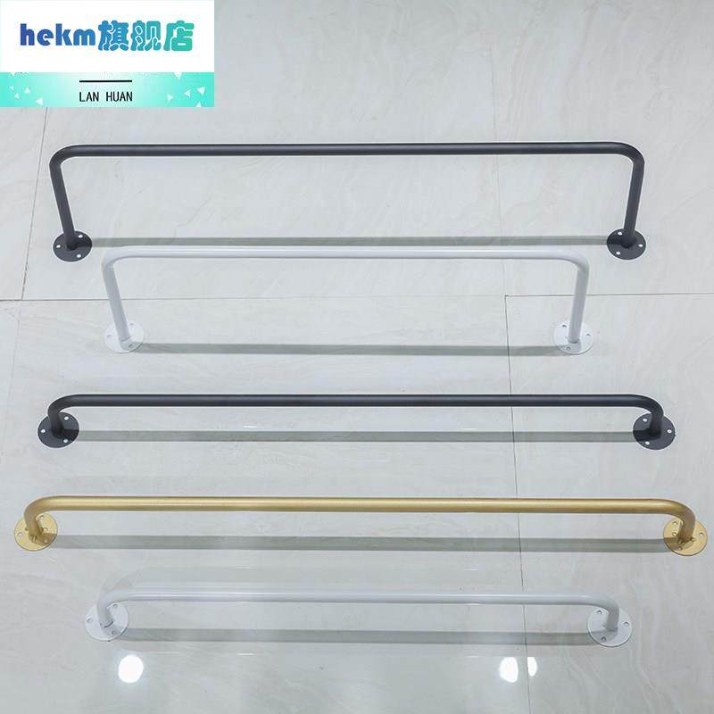 卫生间免打孔伸缩杆浴帘杆浴室u型l转角晾衣杆不锈钢淋浴杆弧形杆