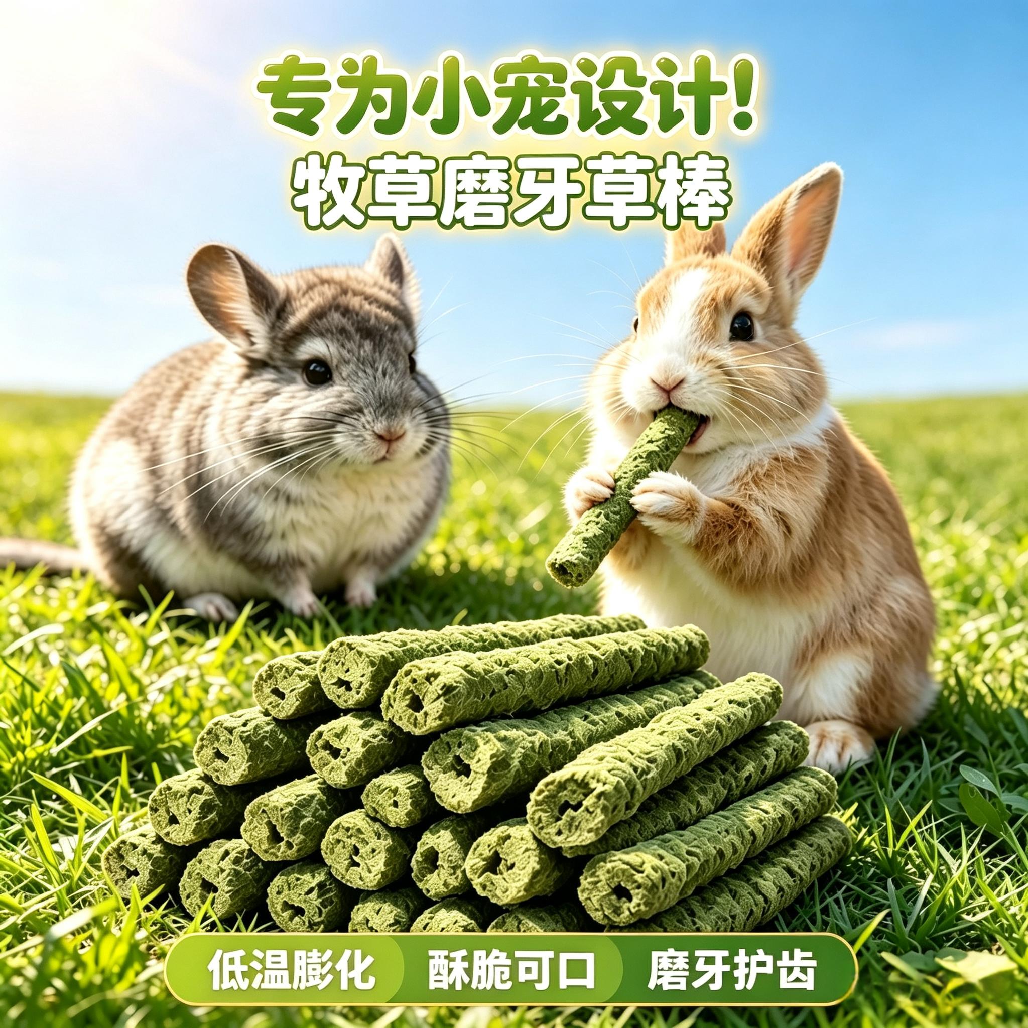 兔子专用磨牙棒牧草磨牙零食用品