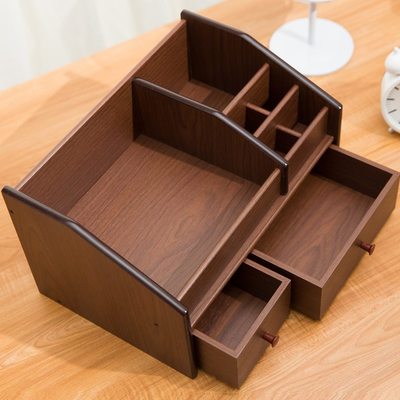 木质简约桌面家用护肤大容量梳妆台化妆品收纳盒置物架整理抽屉式