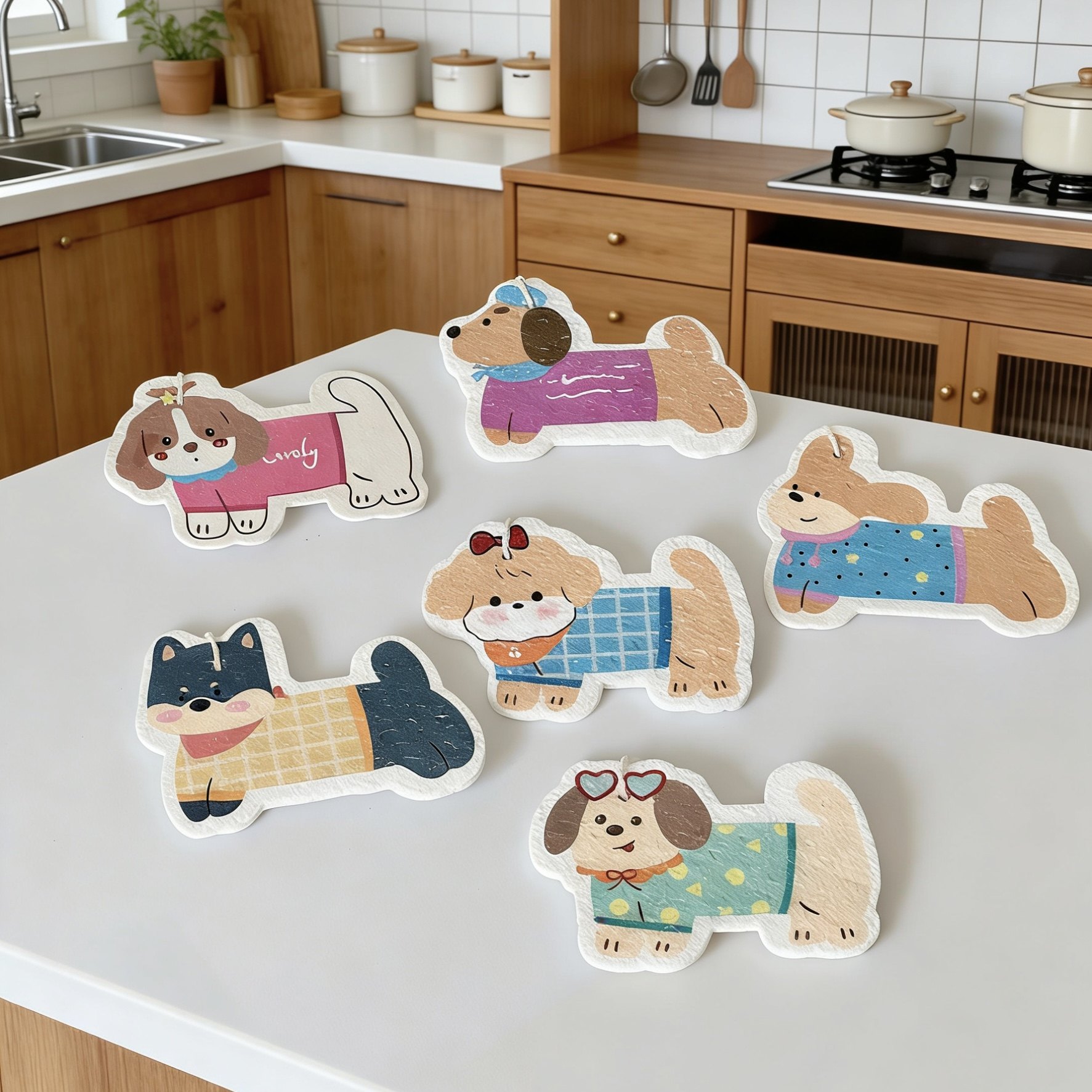 卡通木浆棉洗碗海绵擦魔力百洁布刷锅清洁去污厨房洗锅擦碗洗碗布,家庭/个人清洁工具,海绵擦,淘宝优惠券,粉丝福利购,淘宝优惠卷