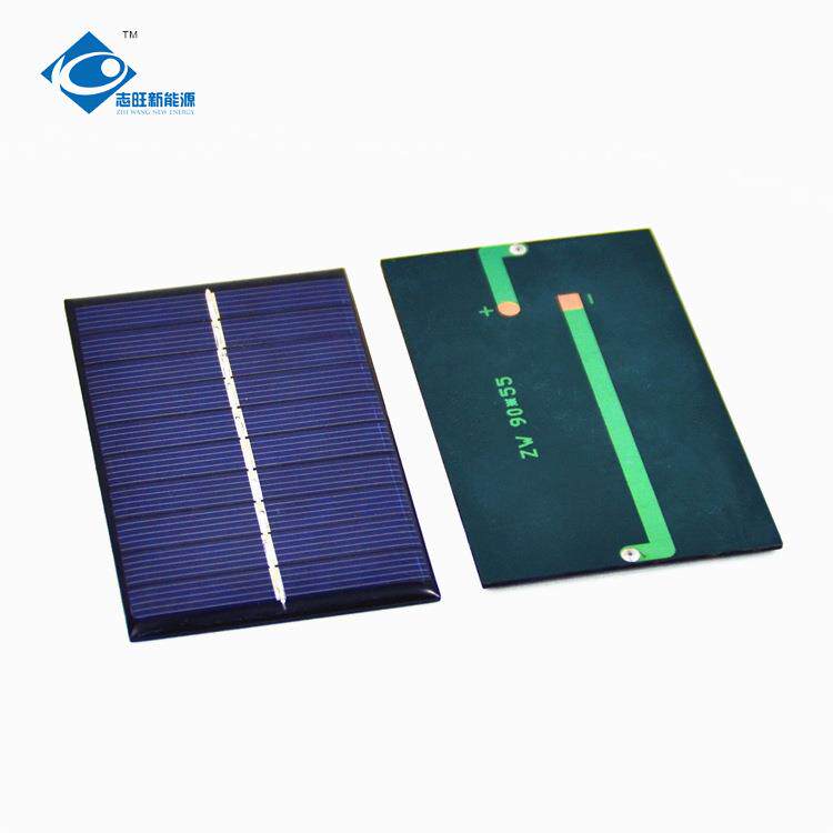 志旺5V多晶环氧滴胶能板 0.6W太阳能光伏板90*55 玩具用效节能