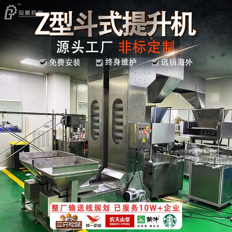 Z型斗式提升机源头厂家供应提升机爬坡输送机食品厂定制流水线