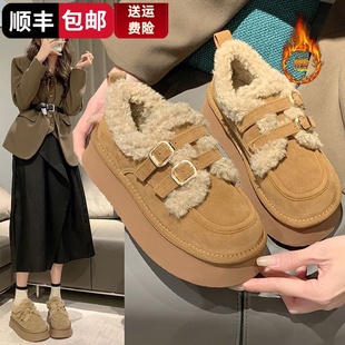 子网红超火棉鞋 加绒勃肯鞋 加厚保暖女鞋 冬季 厚底雪地靴 女2025新款