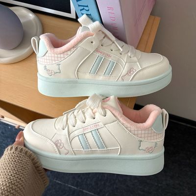 加绒运动休闲2025新款厚底秋冬