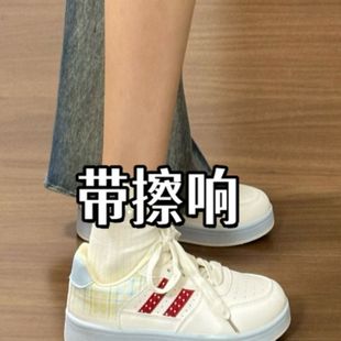 opkll韩系厚底小白鞋女学生校园百搭休闲板鞋系带运动鞋女鞋