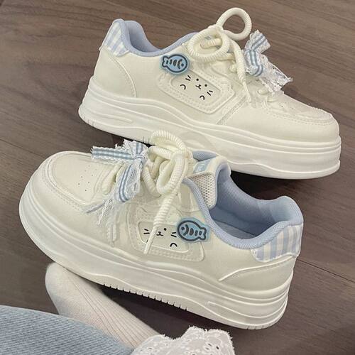 可爱厚底小白鞋女百搭春夏季新款