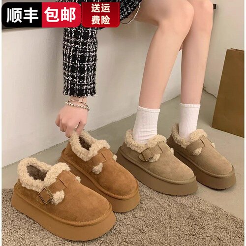 opkll加绒勃肯鞋冬季雪地靴女