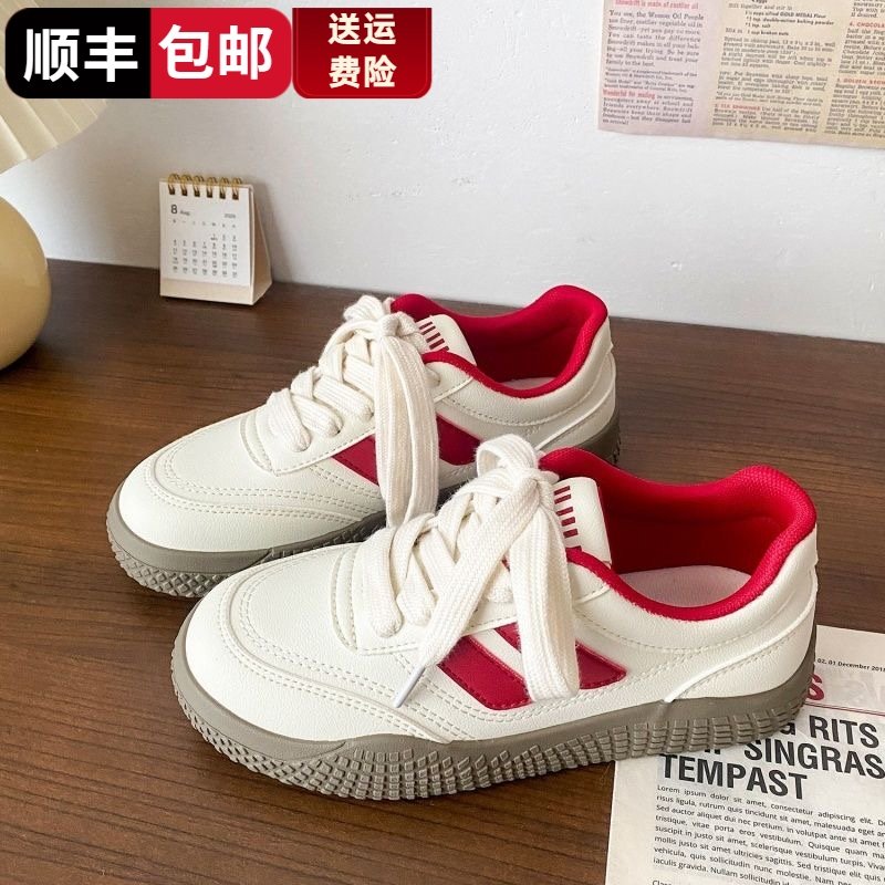 opkll厚底小白鞋女鞋秋季德训鞋